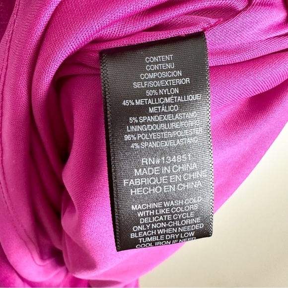 NWT Wayf Veronica Cut Out Midi Dress in Magenta Shimmer sz XS - Picture 14 of 15